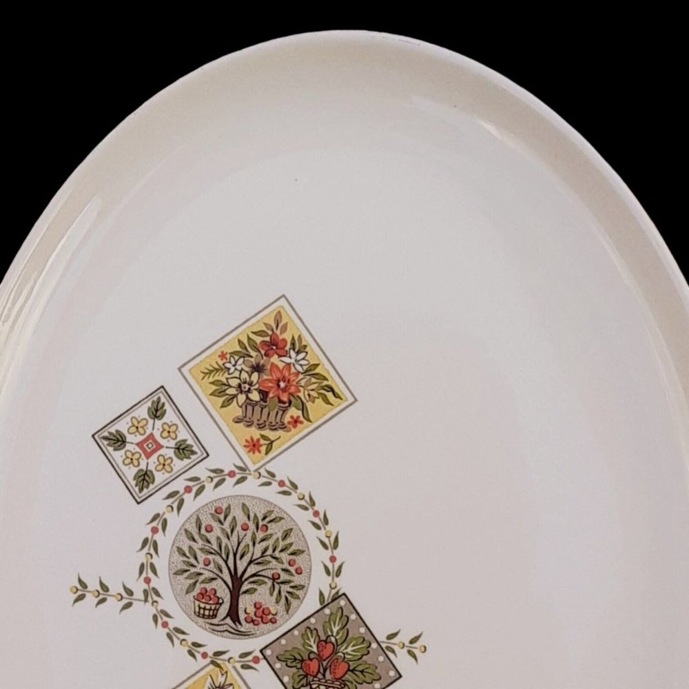 Taylor Smith Taylor Brocatelle Ever Yours Platter Apple Blossom Fall Dinnerware - Picture 2 of 11